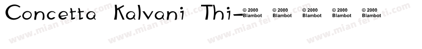 Concetta Kalvani Thi字体转换